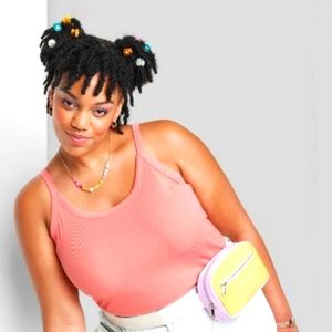 Women's Slim Fit Tank Top - Wild Fable™ Large, Coral Pink